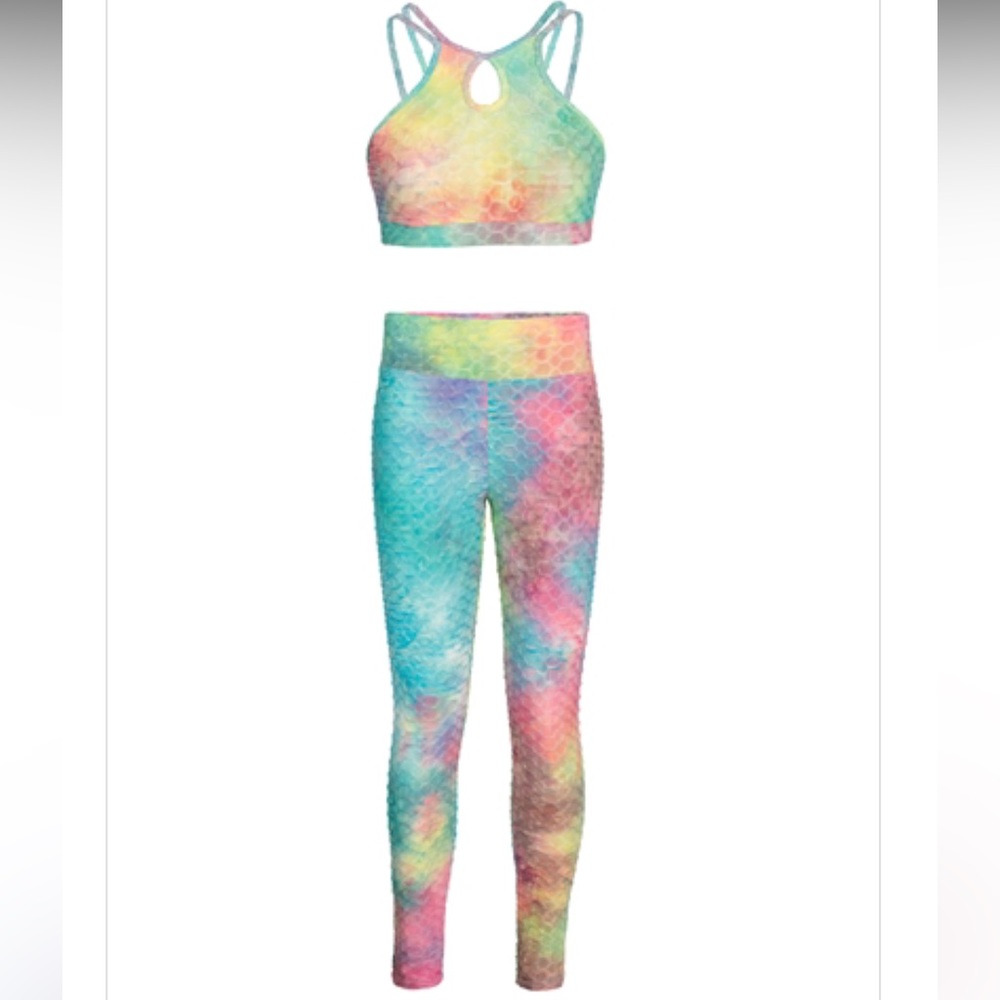 Special One Ruched Butt Tie-Dye Activewear 2-Piece Set: Various Sizes